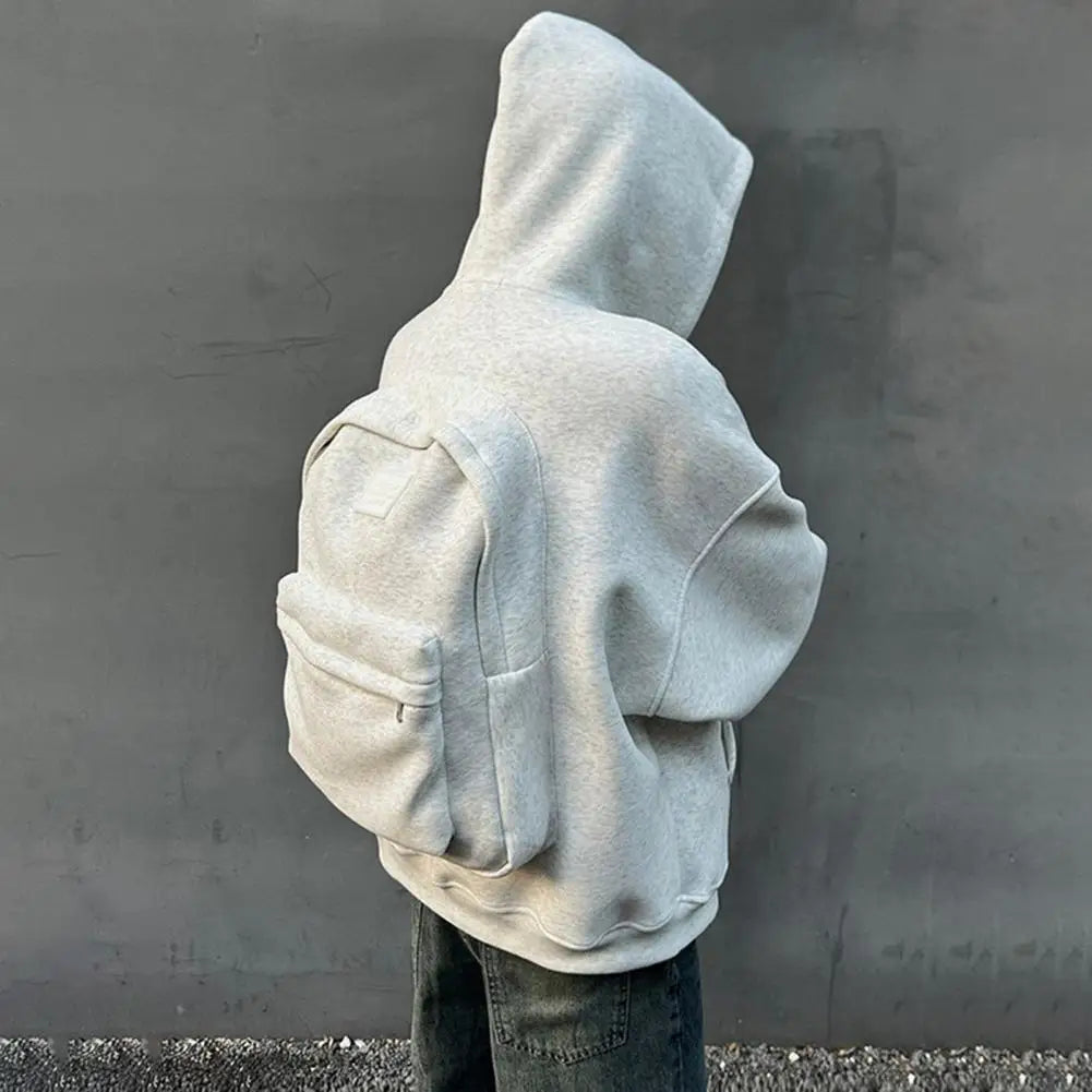 2-in-1 Hoodie with Built-in Backpack: Viral trend cotton sweatshirt with built-in storage