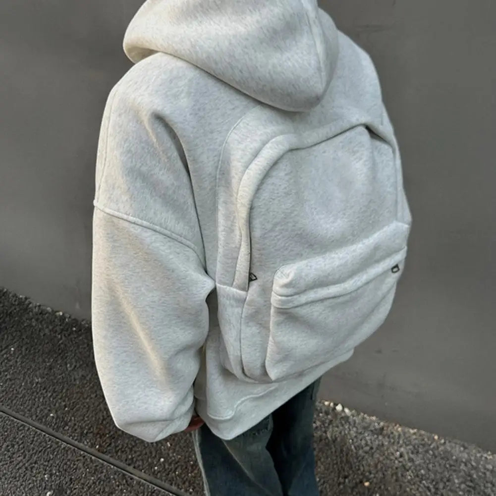2-in-1 Hoodie with Built-in Backpack: Viral trend cotton sweatshirt with built-in storage